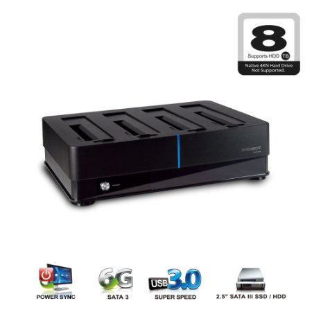 Mediasonic 4 Bay Dock for 2.5" / 3.5" SATA HDD / SSD - USB 3.0 & eSATA Support 8TB HDD & 6.0Gbps HDD transfer rate