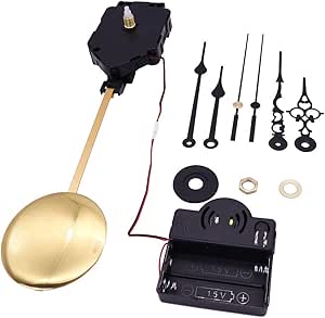 Pendulum Trigger Clock Movement Chime Music Box Replacement Quartz Watch Mechanism with 2 Pairs Clock Hands and Pendulum