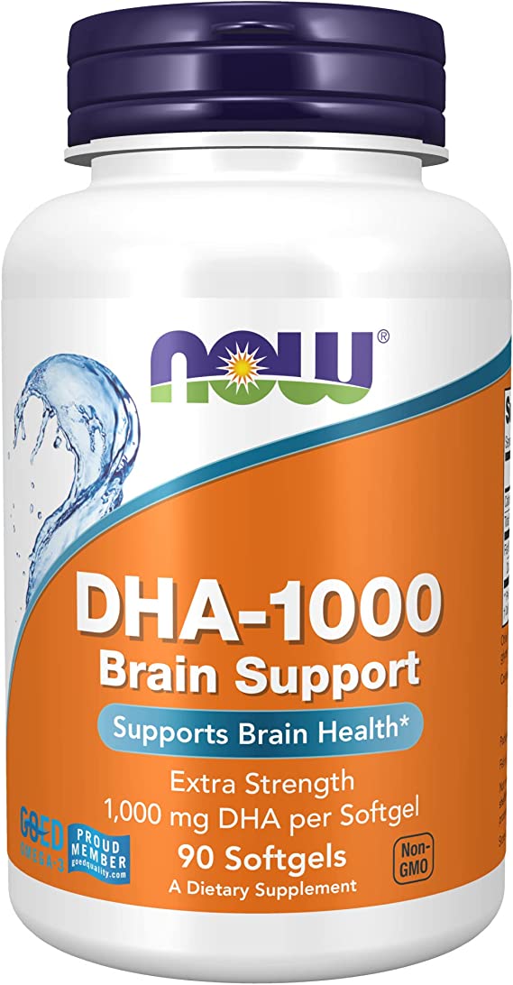 NOW Foods DHA-1000 Brain Support, 90 Softgels, 150 g