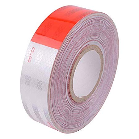 DOT-C2 2"Inch X 150'Feet Red/White Reflective Tape - for Vehicles,Trailers,Boats,Signs