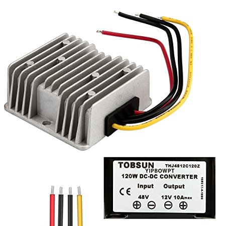 Golf Cart Power Voltage Converter 48V to 12V 10A 120W Waterproof Buck Converter For Cart and LED Strip Light