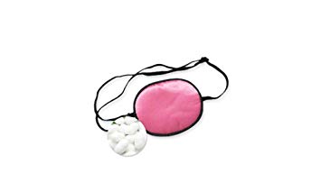 Adjustable Silk Amblyopia Eye Patch Strabismus Lazy Eye Patches for Adults Junior Boys Girls (Pink)