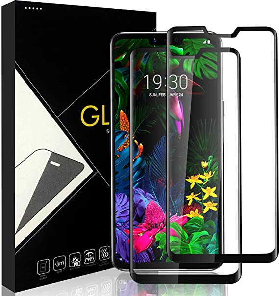 [2 Pack] Yersan Screen Protector for LG G8 ThinQ, Full Coverage 9H Hardness Anti-Scratch Case Friendly HD Clear Tempered Glass Screen Protector Film for LG G8 ThinQ