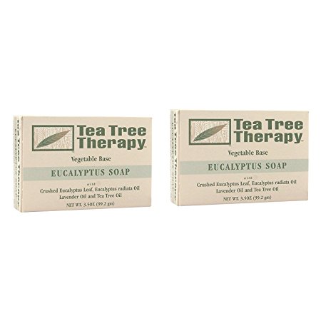 Tea Tree Therapy Eucalyptus Soap Vegetable Base, 3.5 Ounce (2-Pack)