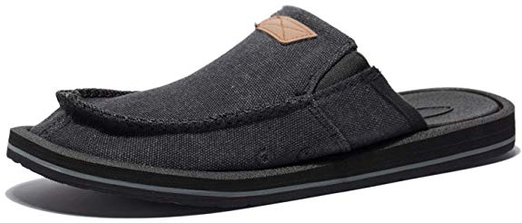 VIIHAHN Men's Casual Canvas Shoes Lightweight Slippers Comfortable Slip-On Loafer Flats