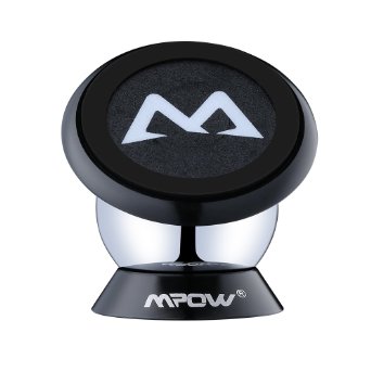 Mpow 360 Degree Rotatable Sticky Magnetic Mini Mount Holder For iPhone 6s Samsung and Other Smartphones Black