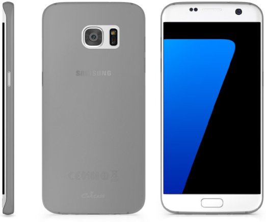 Galaxy S7 Edge CaliCase Premium Ultra Thin Case (Clear Black)