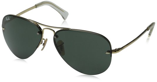 Ray-Ban RB 3449 (001/71) w/ ARISTA GREEN lens 59mm 14mm