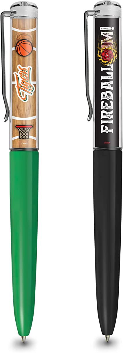 Genuine Fred Stranger Things, Floaty Pens, Set of Two, Hawkins High School and Hellfire Club, Multicolor