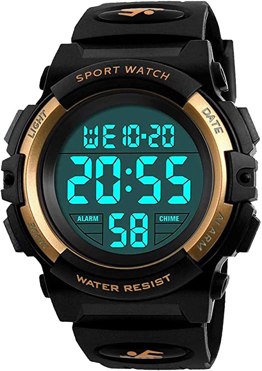 Kid's Watch,Boys Watch Digital Sport Outdoor Multifunction Chronograph LED Waterproof Alarm Calendar Analog Watch for Children with Silicone Band