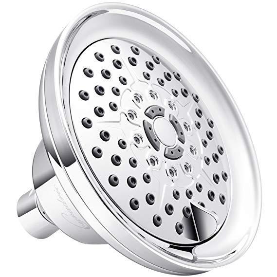Fixed Shower Head,Couradric High Pressure 6 Function Boosting Mist &Massage Jets Spray, Wall Mount,Rainfall Showerhead for Low Flow Shower-Chrome