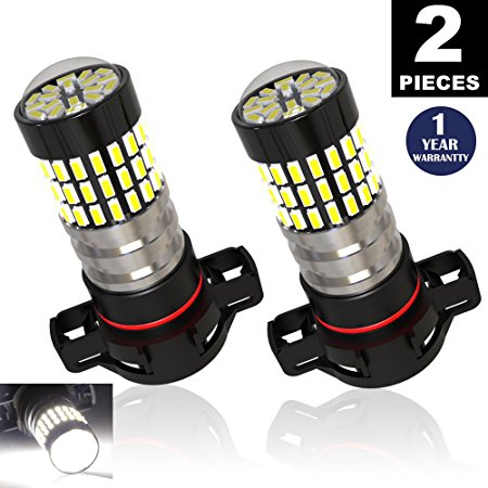 LUYED 2 X 900 Lumens Super Bright 3014 78-EX Chipsets H16 5202 TYPE 1 Led Bulbs Used for DRL or Fog Lights,Xenon White