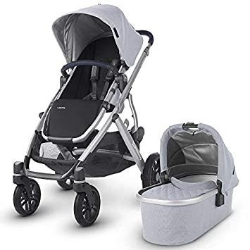 UPPAbaby Vista Stroller - William (Chambray Oxford/Silver/Navy Leather)