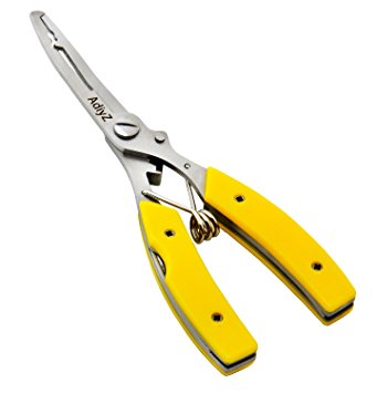AdiyZ 6.5" Stainless Steel Fishing Plier with Tungsten Carbide Line Cutters