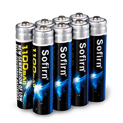 Sofirn AAA NiMh 1100mAh Rechargeable Batteries High Capacity Pre-charged Batteries Set With 1000 Cycle 8 Pack