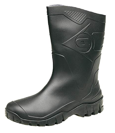 DUNLOP Short Leg Half-Height Wellies Easier On & Off Good For Wider Calf Fitting