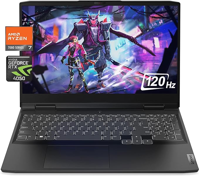 Lenovo Ideapad Gaming 3 Laptop 15.6 120Hz, AMD Ryzen 7 7735HS up to 4.75 Ghz, NVIDIA GeForce RTX 4050, 32GB DDR5 1TB SSD, Backlit KB, WiFi 6, USB-C, RJ-45, HDMI, Webcam, Windows 11  Mousepad, Gray