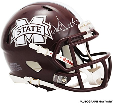 Dak Prescott Mississippi State Bulldogs Autographed Riddell Speed Mini Helmet - Fanatics Authentic Certified