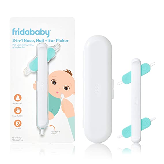 3-in-1 Nose, Nail   Ear Picker by Frida Baby The Makers of NoseFrida The SnotSucker, Safely Clean Baby's Boogers, Ear Wax & More