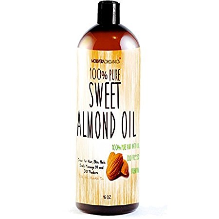 Molivera Organics Sweet Almond Oil, 16 oz. by Molivera Organics