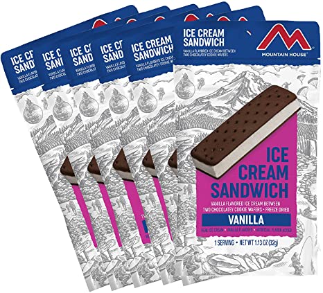 Mountain House Vanilla Ice Cream Sandwich | Freeze Dried Backpacking & Camping Food