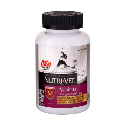 Nutri-Vet Aspirin for Small Dogs, 120 mg Chewables, 100-Count