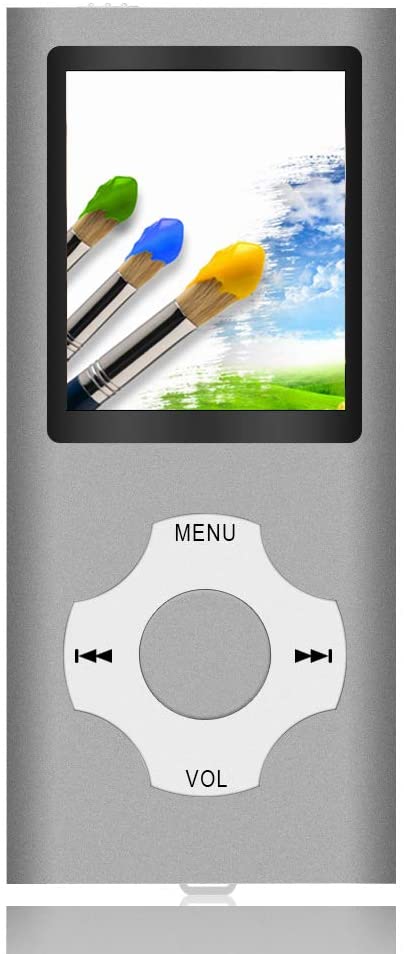 Tomameri - Portable MP3 / MP4 Player with Rhombic Button, Including a 16 GB Micro SD Card and Support Up to 64GB, Compact Music, Video Player, Photo Viewer Supported (Sliver)
