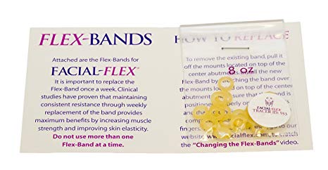 Facial-Flex Replacement Bands - Pack of 10 Facial Flex Bands, 8 Oz. Resistance - 3 Month Supply for Facial Flex Facial Exercise Devices