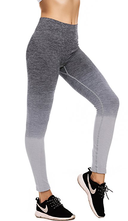 RUNNING GIRL Ombre Yoga Pants Ultrasoft Performance Active Stretch High Waisted Running Leggings