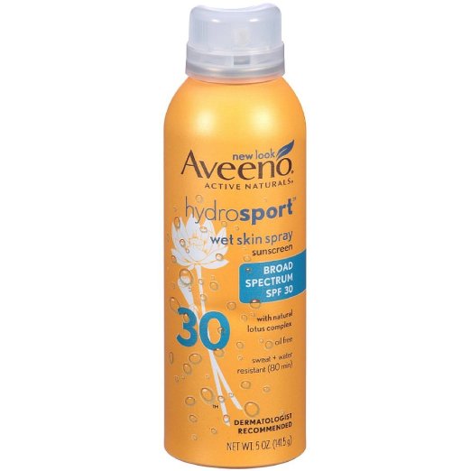 Aveeno Active Naturals Hydrosport Sunscreen Spray SPF 30, 5 Oz