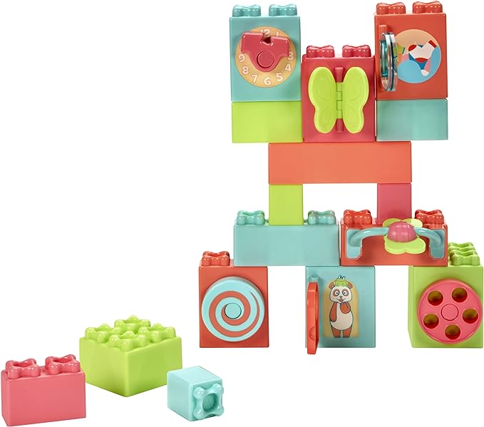 Little Tikes Baby Builders - Explore Together Blocks First Blocks for Babies and Toddlers, Boys and Girls, Easy to Connect, Sensory Play