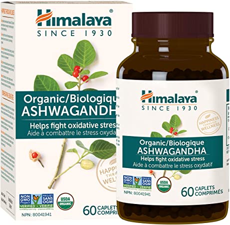 Himalaya Organic Ashwagandha, 670 mg, 60 Caplets, 2 Month Supply