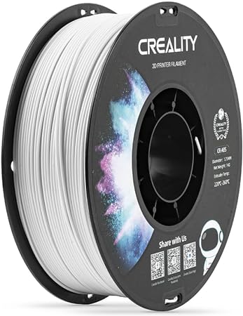 Creality ABS Filament 1.75mm, 3D Printing Filament, Excellent Resistance, Odorless Non-Toxic, Stability, Tough, 1kg(2.2lbs) ABS Filament 1.75 for 3D Printer (White), CR-ABS_3301020031_US1