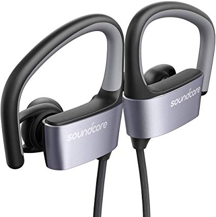 Soundcore Arc Wireless Sport Earphones by Anker, IPX5 Water Resistant, 10 Hour Battery Life, with Flexible EarHooks