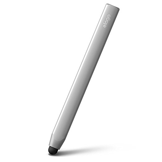 elago Stylus [Grip][Silver] - [Premium Aluminum ][Ergonomic Grip][Replaceable Extra Tip Included] - for iPad, iPad Pro, iPad Mini and iPhone