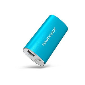 RAVPower Portable Charger 6700mAh Power Bank External Battery Pack with 2.4A Output 2A Input and iSmart Technology - Blue