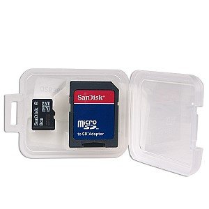 SanDisk microSDHC 8GB Class 2 Card with SD Adapter SDSDQ-8192