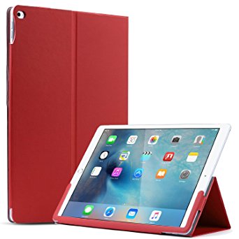 iPad Pro Case, iPad Pro 12.9 Case, ULAK Folio Slim Smart Cover Case Stand with Auto Wake/Sleep Feature for Apple iPad Pro 12.9 inch (2015) Red