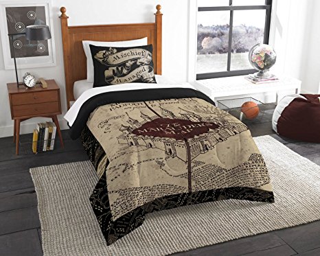 Harry Potter The Marauder's Map Twin Comforter Set Twin