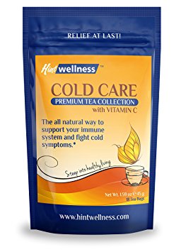 Cold Care With Vitamin C - Natural Immune Booster - Herbal Tea Blend For Immune Support - By Hint Wellness - 45g