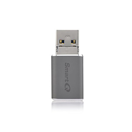 SmartQ C326 USB 3.0/2.0 OTG Micro Card Reader for Windows, Mac OS X and Android, Compatible with MicroSDXC, MicroSDHC and MicroSD with MicroUSB Connector (Space Grey)