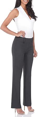 Rekucci Women's Smart Desk to Dinner Stretch Bootcut Pant w/Tummy Control