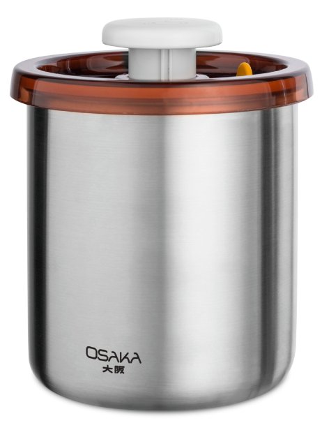 Osaka Vacuum Sealed Canister Stainless Steel Storage Container for Coffee and More Tempozan 40oz