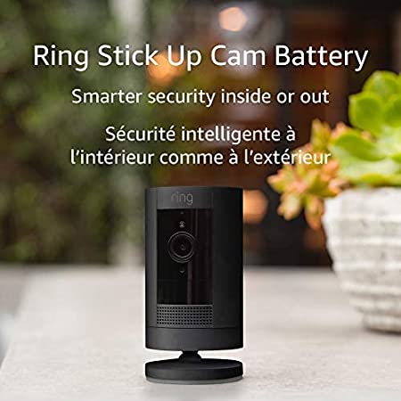 Ring Stick Up Cam Battery – HD security camera with two-way talk, Works with Alexa – Black