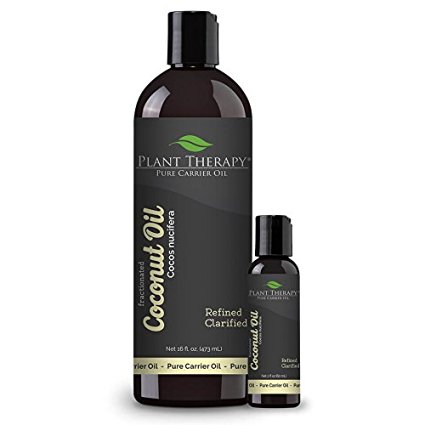 Coconut (Fractionated) Carrier Oil. A Base Oil for Aromatherapy, Essential Oil or Massage use. (16 oz Plus 2 oz)