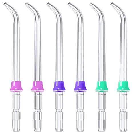 JR.WHITE Replacement Tips for Waterpik Water Flossers, Classic Jet Tips Replacement Set of 6 PCS