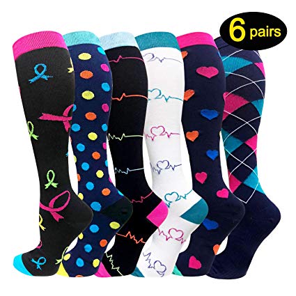 Compression Socks For Women Men 20-25mmHg-Best Medical, Nursing, Travel & Flight Socks