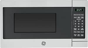 GE GCST07N1WSS Microwave Oven, 700-watt 6 Auto Cooking Settings, Child-Lock Technology, Kitchen Essentials for The Countertop, Dorm Room or Apartment, New 0.7 Cu. Ft, Stainless Steel