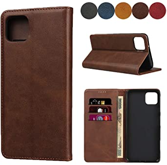 Google Pixel 4XL Wallet Case, SailorTech Premium PU Leather Protective Folio Flip Cover with Stand Feature and Built-in Magnet 3-Slots ID&Credit Cards Pockets for Pixel 4XL case（6.3"）-Dark Brown