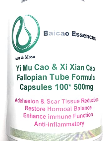 Xi Xian Cao & Yi Mu Cao Herbal Fallopian Tube Formula Caplets by Baicao ACU& Moxa